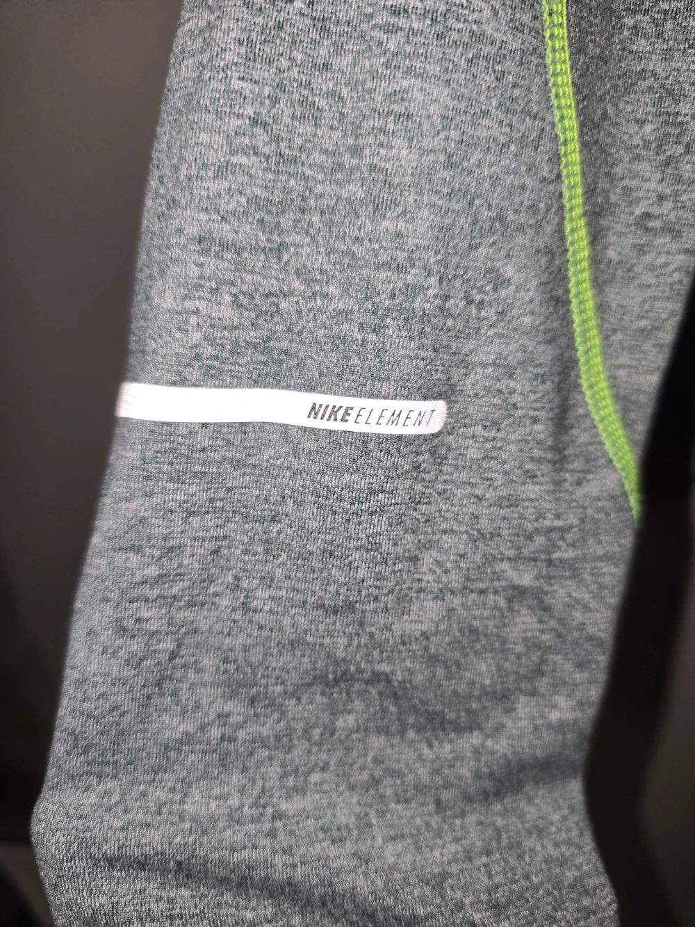 Nike Heather Green Half-Zip Top with Black Leggings Set